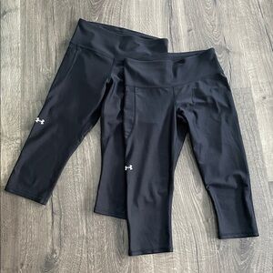 Under Armour Compression Capri Leggings - 2 Pairs - Black
